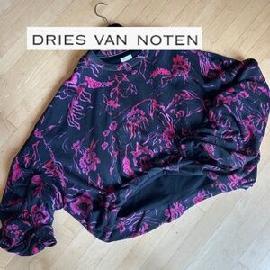 Dries Van Noten Black/Fushia sweatshirt, L, PG1428